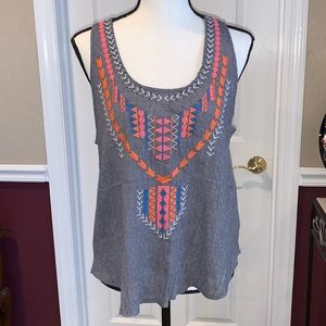 LUSH - GRAY ABSTRACT TANK